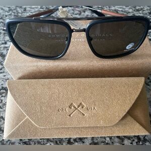 Brand New Shwood Black and Brown Sunglasses